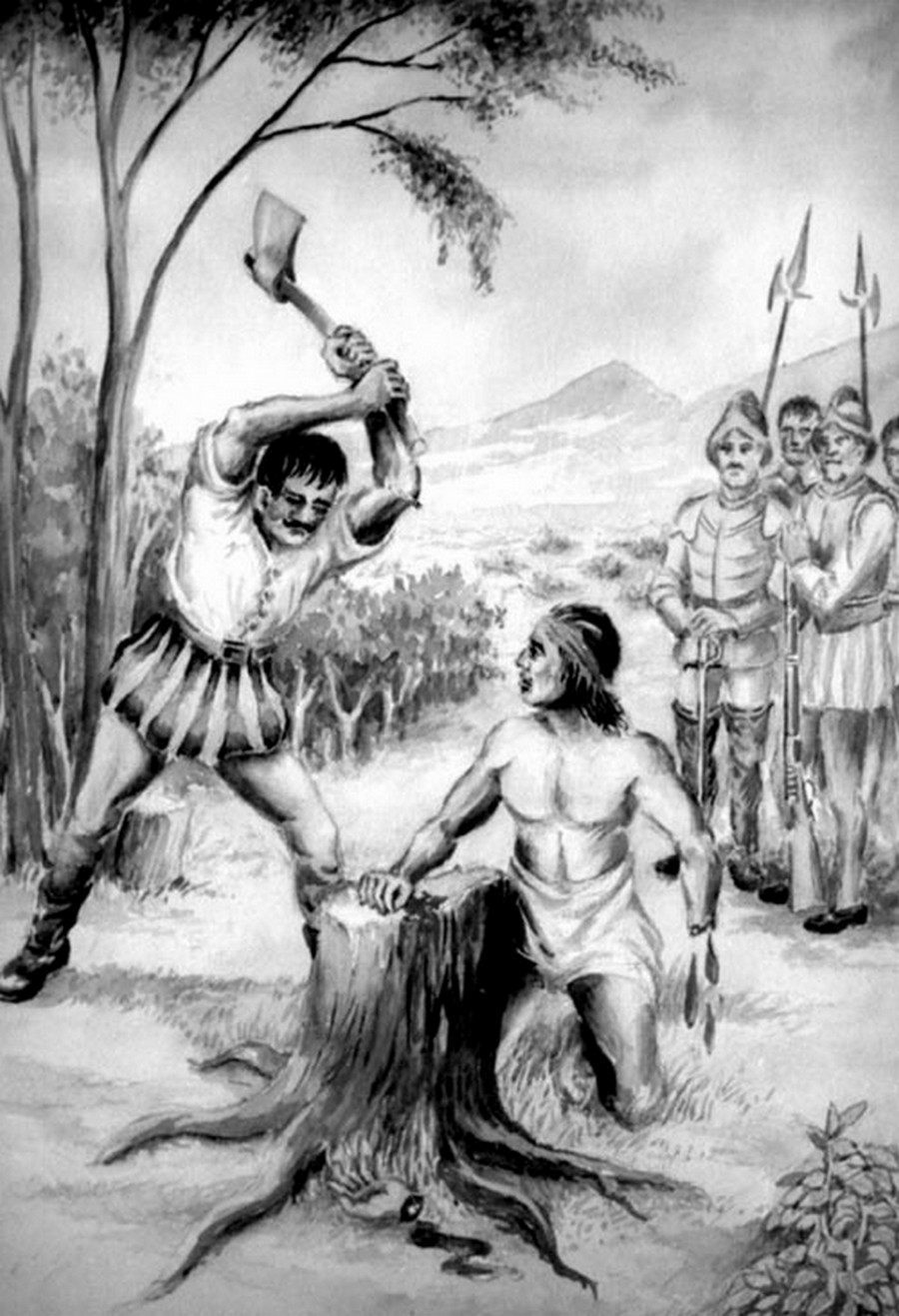 „Mapuchi Warrior Galvarino“