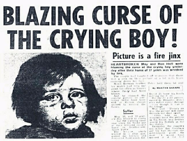 The blazing curse of the 'Crying Boy' paintings! 5