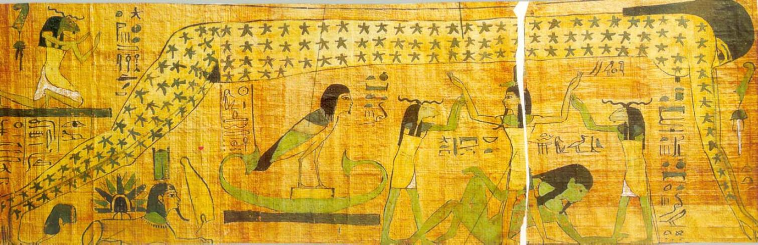 پاپیروس مصر باستان یک بشقاب پرنده بر روی ابوالهول فرود آمد! 1