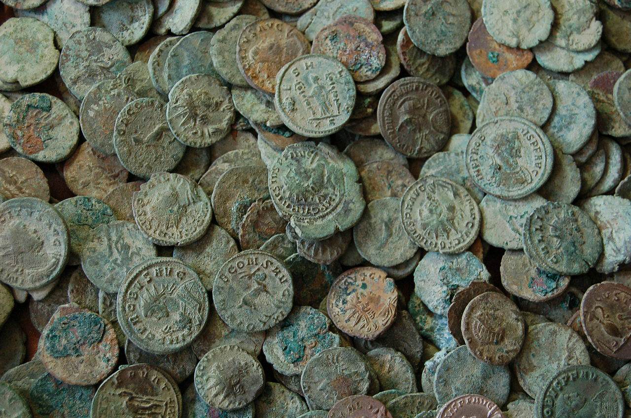 Gamla romerska mynt