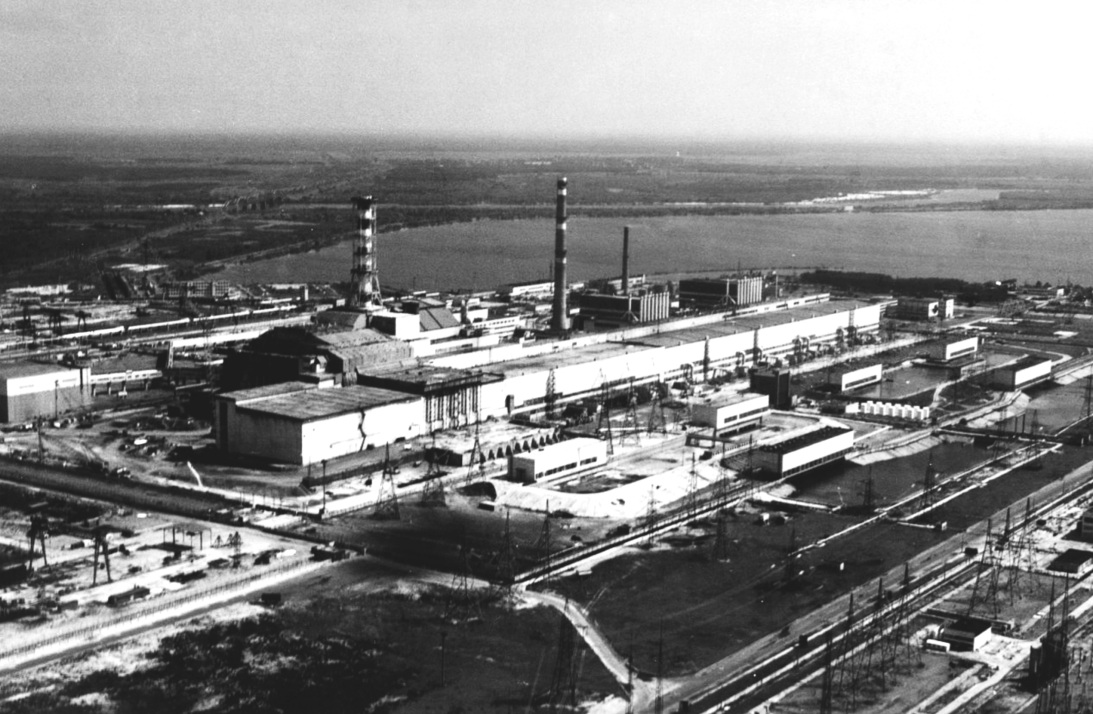 Afbeelding van de ramp in Tsjernobyl.