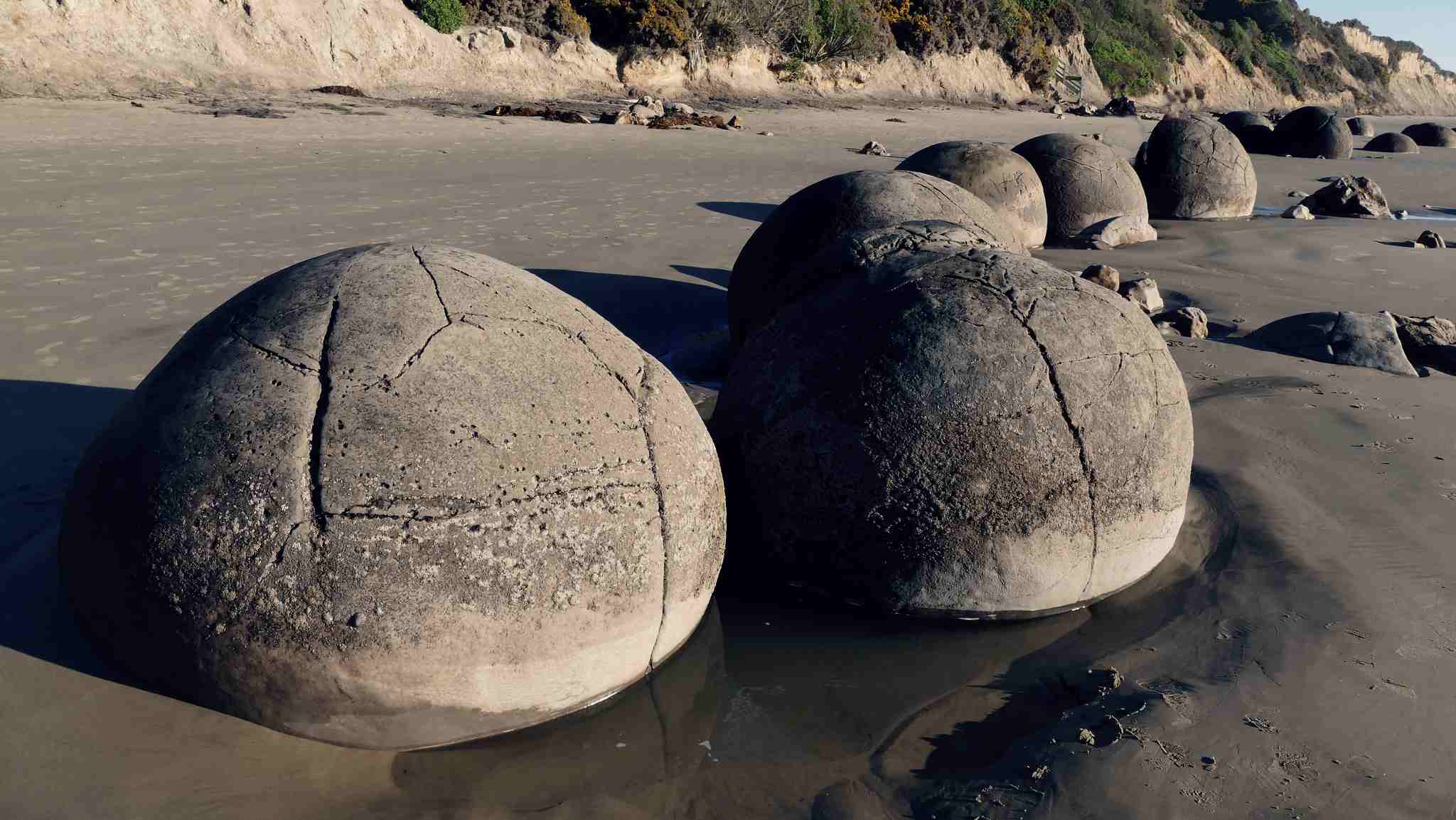 Moeraki boulders Otago Selandia Baru