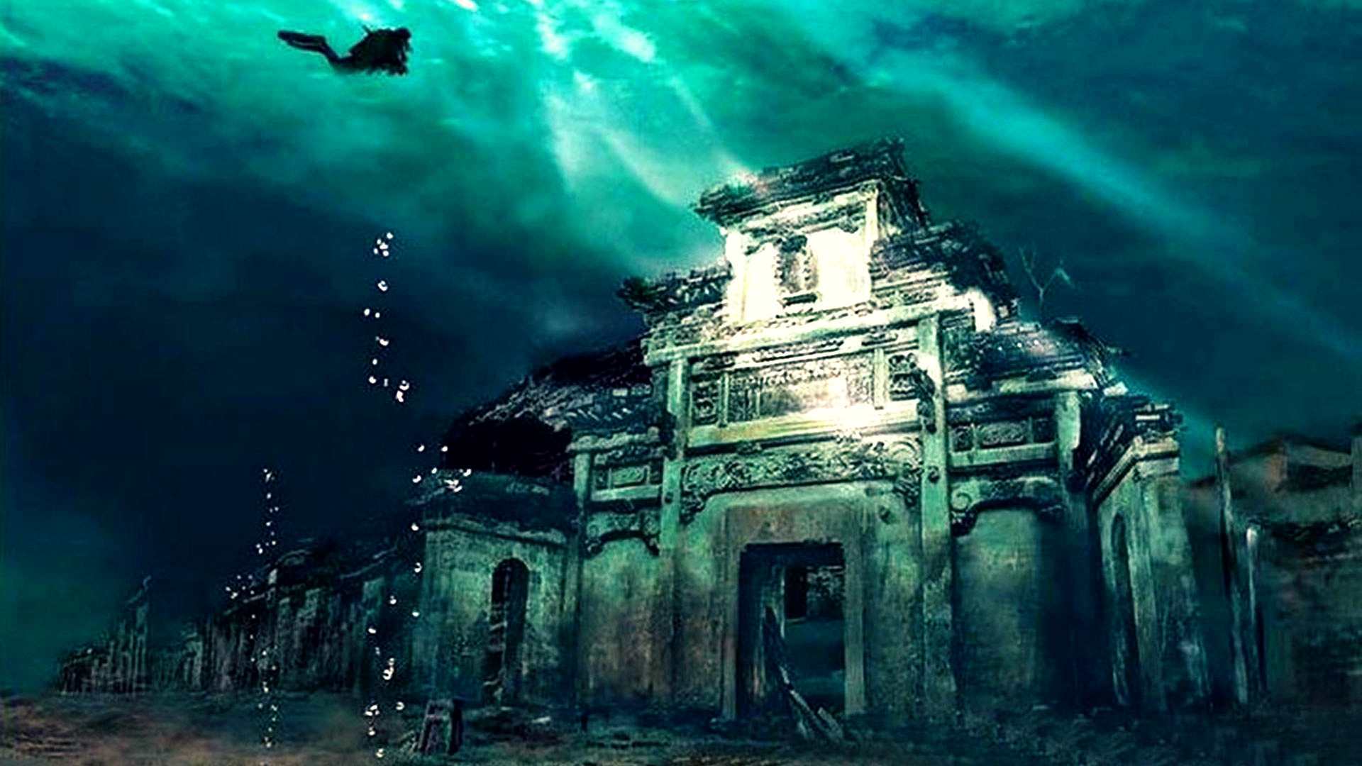 Undervandsby i Shicheng, Kina