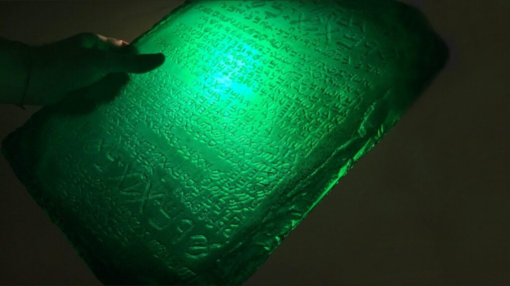 Smaragdgroene tablet