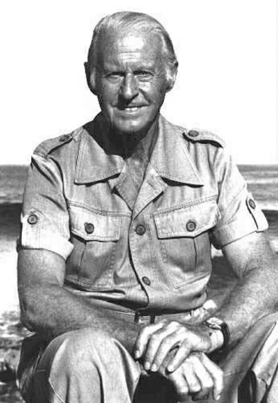 Portrait ntawm Thor Heyerdahl, raws li tus neeg loj hlob tuaj tshawb.