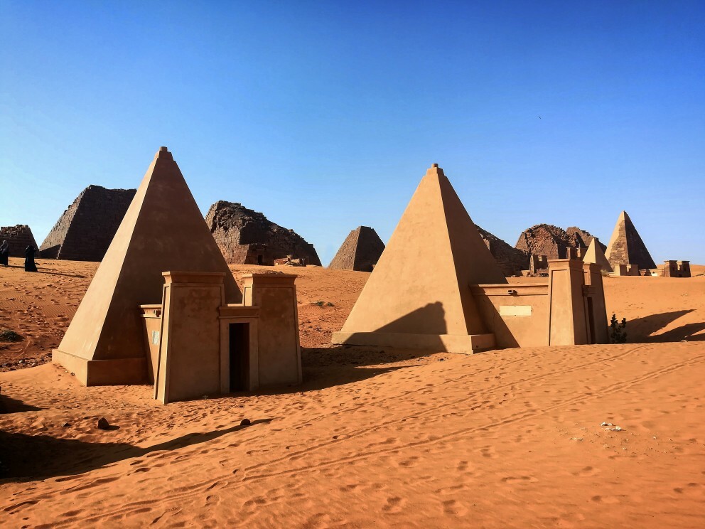 Meroe-piramisok a szudáni Bajrawiya-ban
