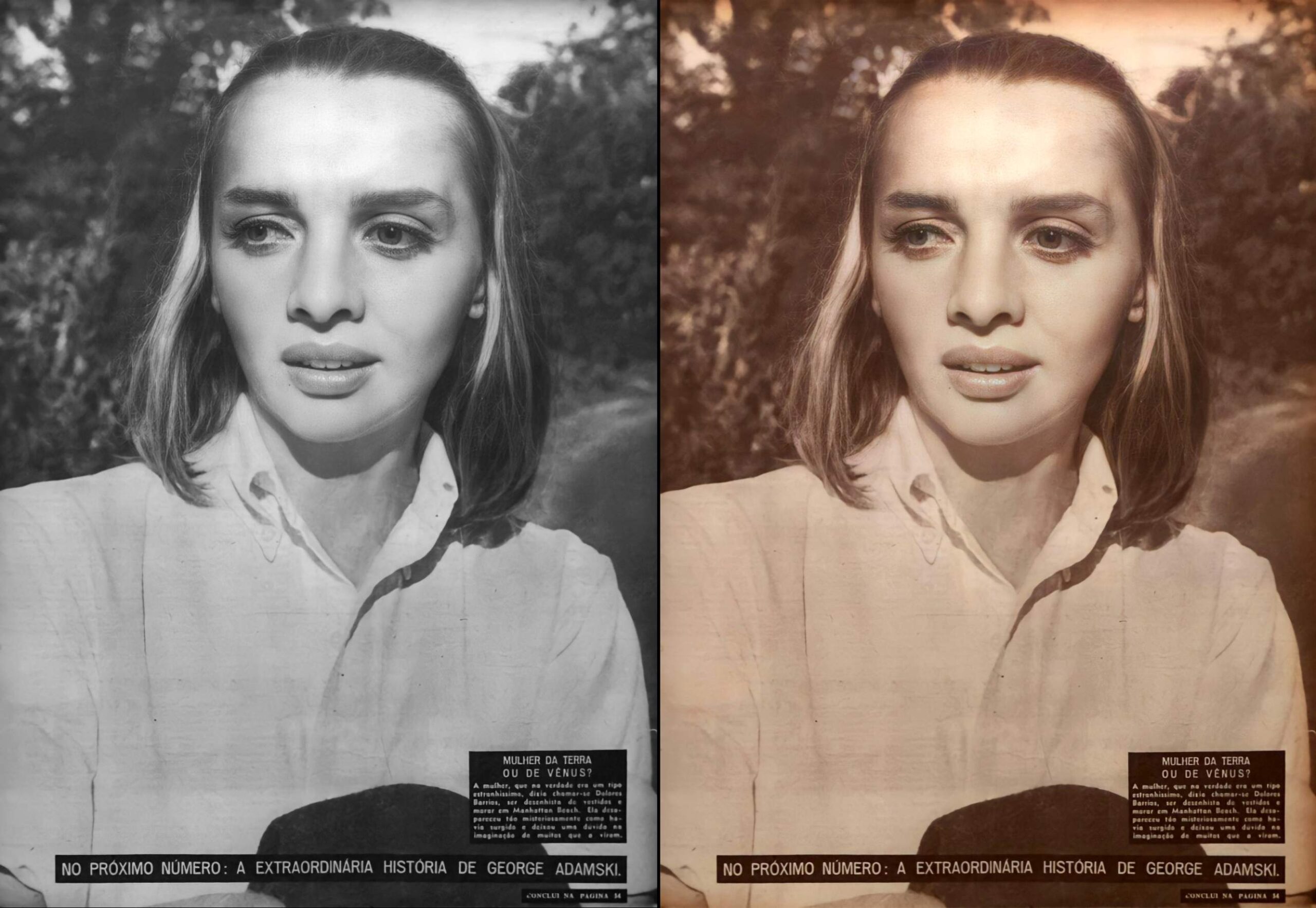 Enhanced and restored photos of Dolores Barrios. © MRU