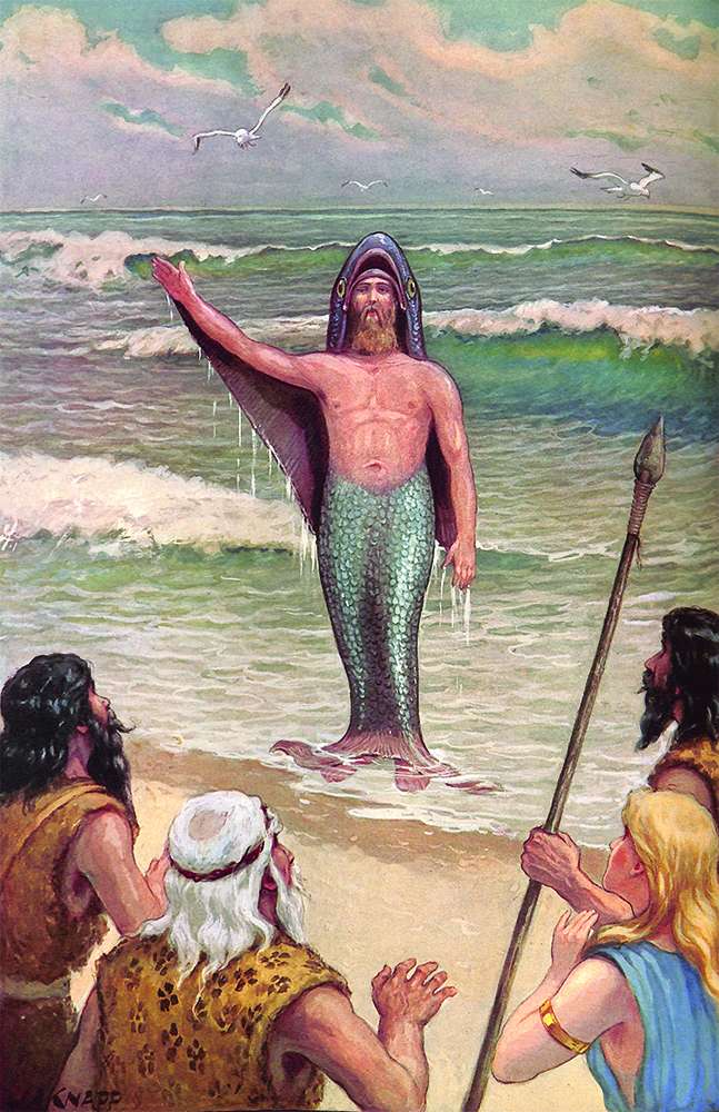 Oannes de amfibische god van het oude Irak