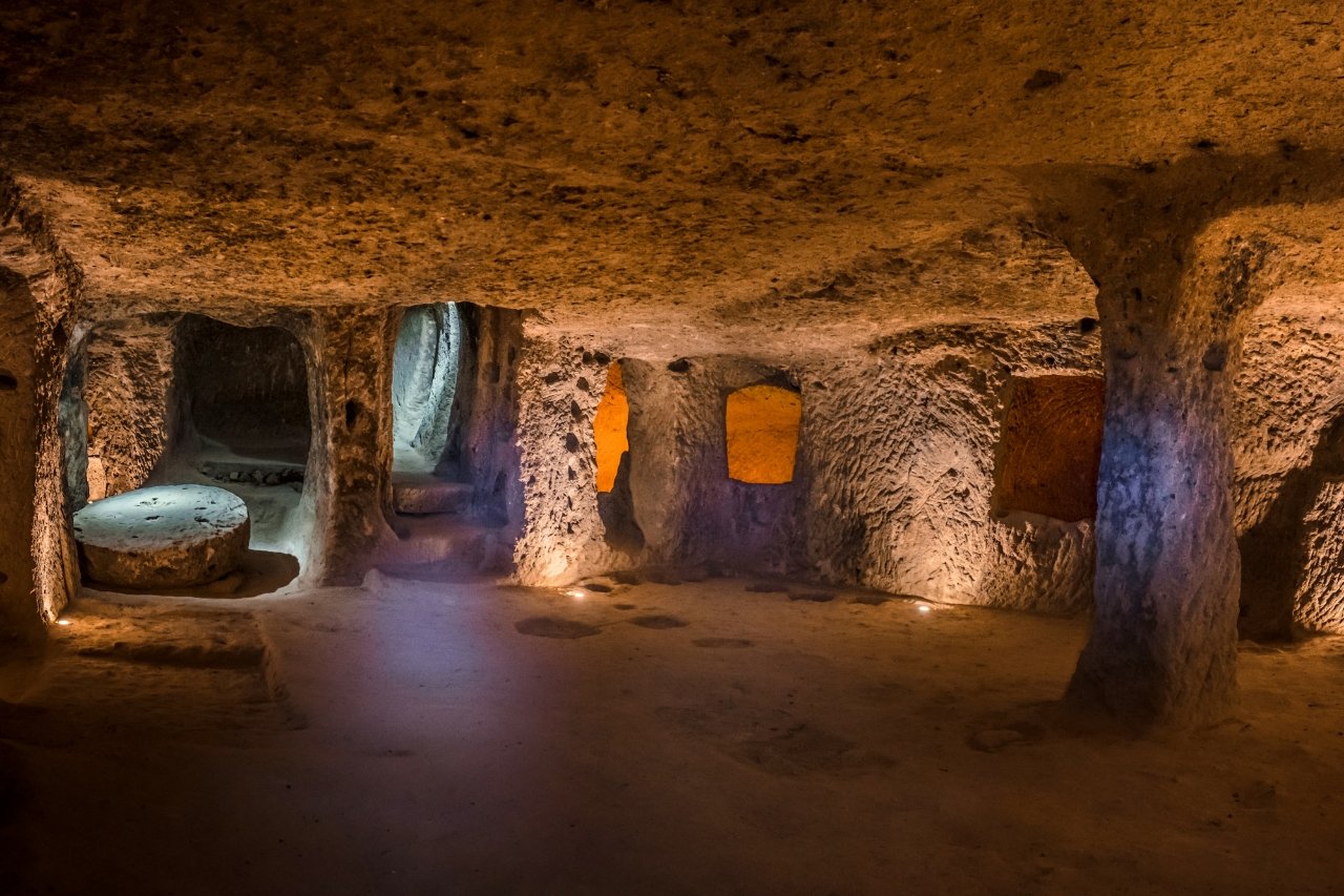 Derinkuyu podzemno mesto v Kapadokiji