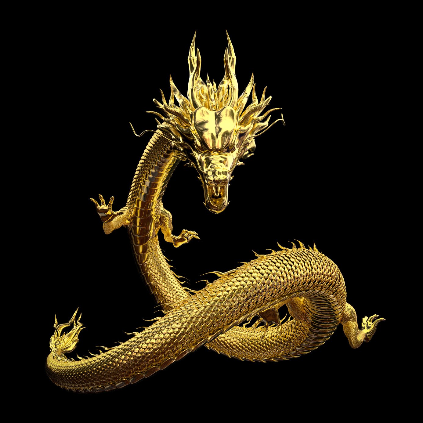 Naga Cina, juga dikenal sebagai paru-paru, adalah makhluk legendaris dalam mitologi Cina.