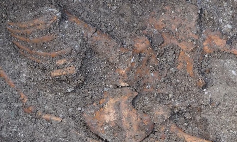 Riese von Odessos: Skelett in Varna, Bulgarien ausgegraben 1
