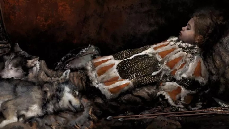Un enfant de l'âge de pierre retrouvé enterré avec des plumes et de la fourrure en Finlande 2