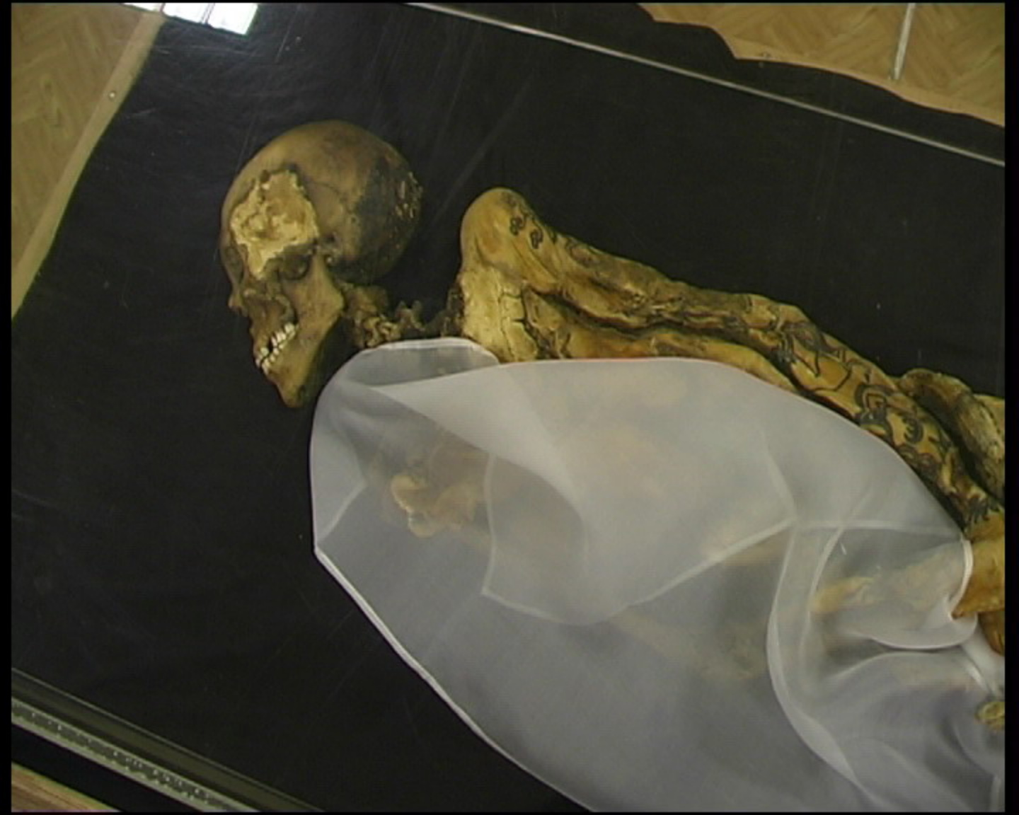 Prinses Ukok / Prinses van de Altai: een mummie die in 1993 werd gevonden in een kurgan op het afgelegen Ukok-plateau in de Altai-republiek in Rusland