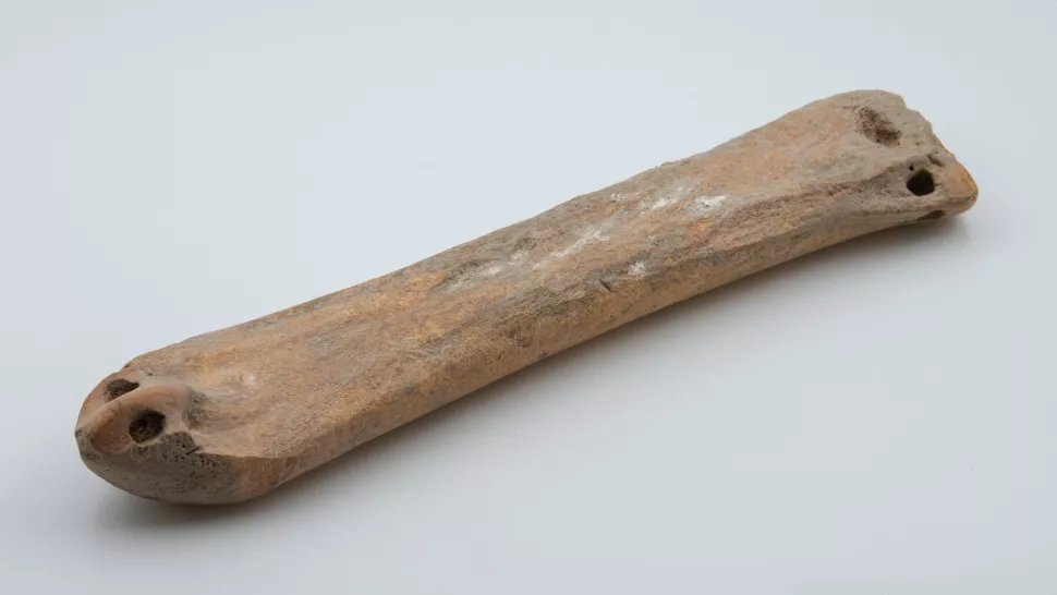سنکیانگ میں پائے جانے والے تقریباً 3,500 سال پرانے ہڈیوں کے آئس سکیٹس تقریباً بالکل ایسے ہی ہیں جیسے شمالی یورپ میں پائے جانے والے پراگیتہاسک آئس سکیٹس۔ (تصویری کریڈٹ: سنکیانگ انسٹی ٹیوٹ آف کلچرل ریلیکس اینڈ آرکیالوجی)