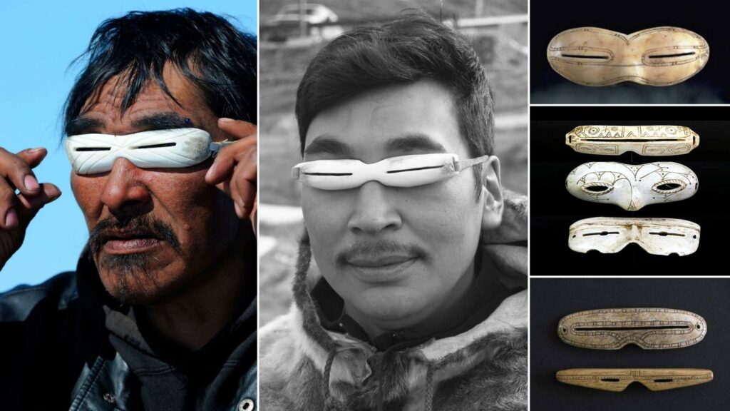 Inuit Snow Goggles Carved From Bone Ivory Wood Or Antler Inuit Snow Goggles Carved From Bone Ivory Wood Or Antler