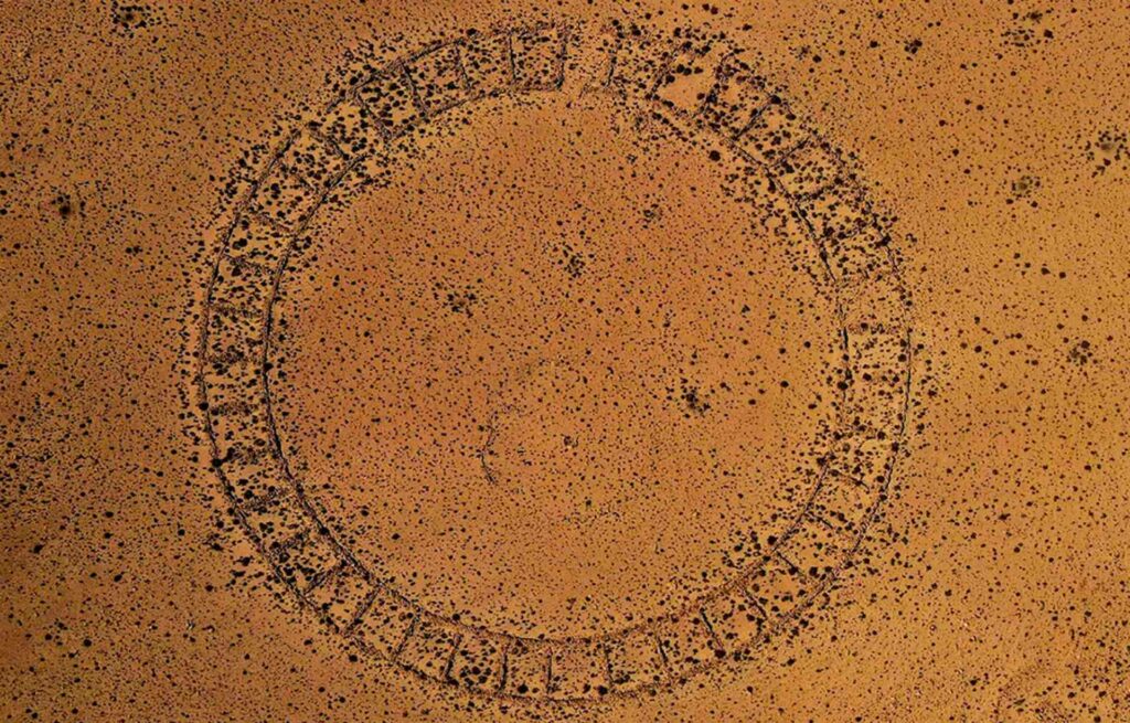 Monumentul circular descoperit în Waskiri, Bolivia.