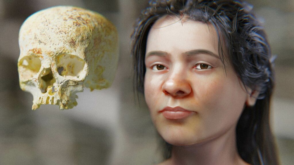 कांस्य युग की महिला 'अवा' का चेहरा देखें, जो 3,800 साल पहले स्कॉटलैंड में रहती थी।
