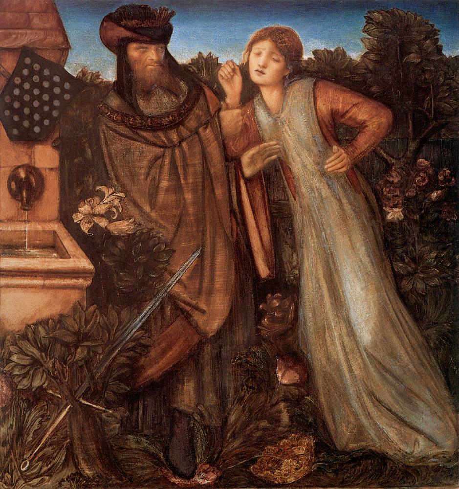 Isolde met koning Mark, Edward Burne-Jones, 19e eeuw. Beeldcredits: Wikimedia Commons