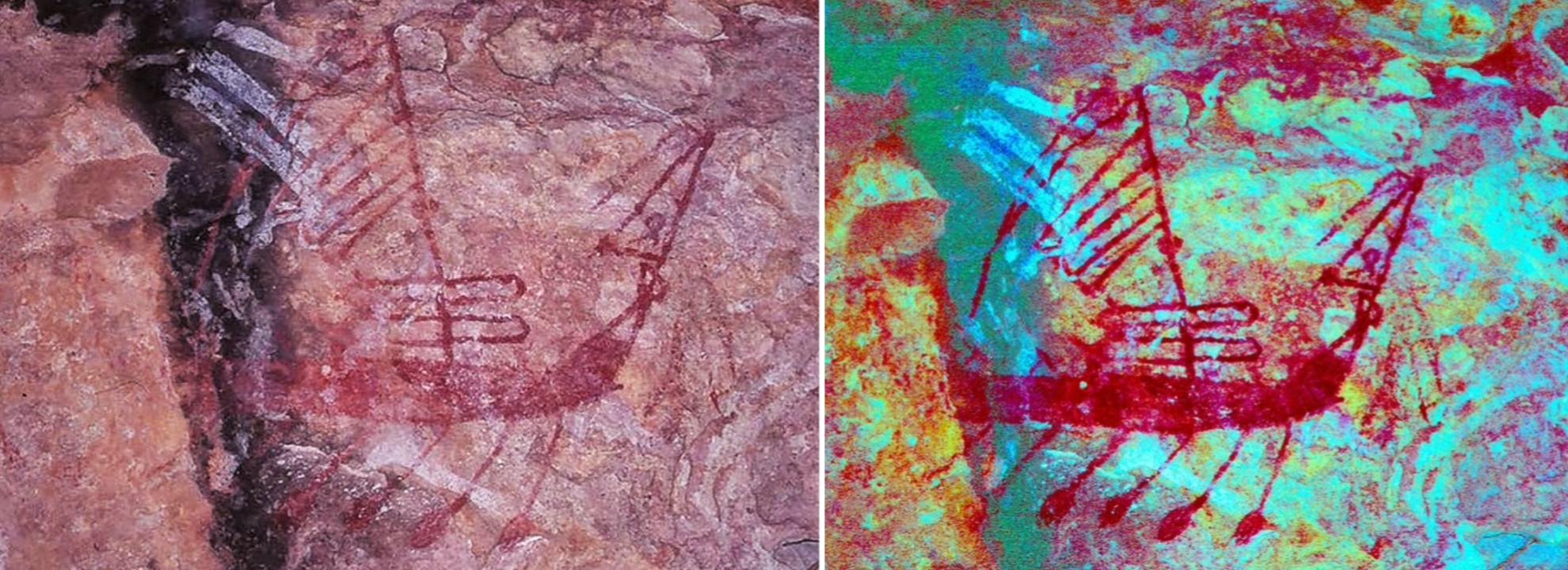 Des bateaux des Moluques d'Indonésie identifiés dans l'art rupestre australien 1