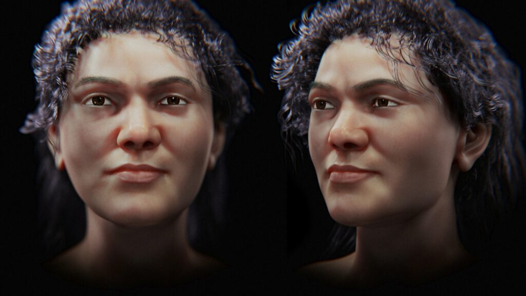 Een gezichtsbenadering van de Zlatý kůň-vrouw biedt een glimp van hoe ze er 45,000 jaar geleden uitzag.