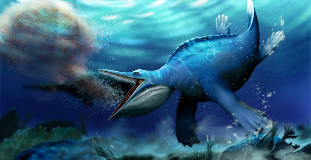 250-million-year-old remarkable Chinese fossil reveals reptiles using whale-like filter feeding 3