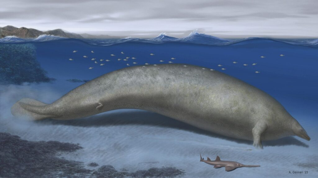 40천만년 전의 이 거대한 고래가 세계에서 가장 무거운 동물이었을까요? 4