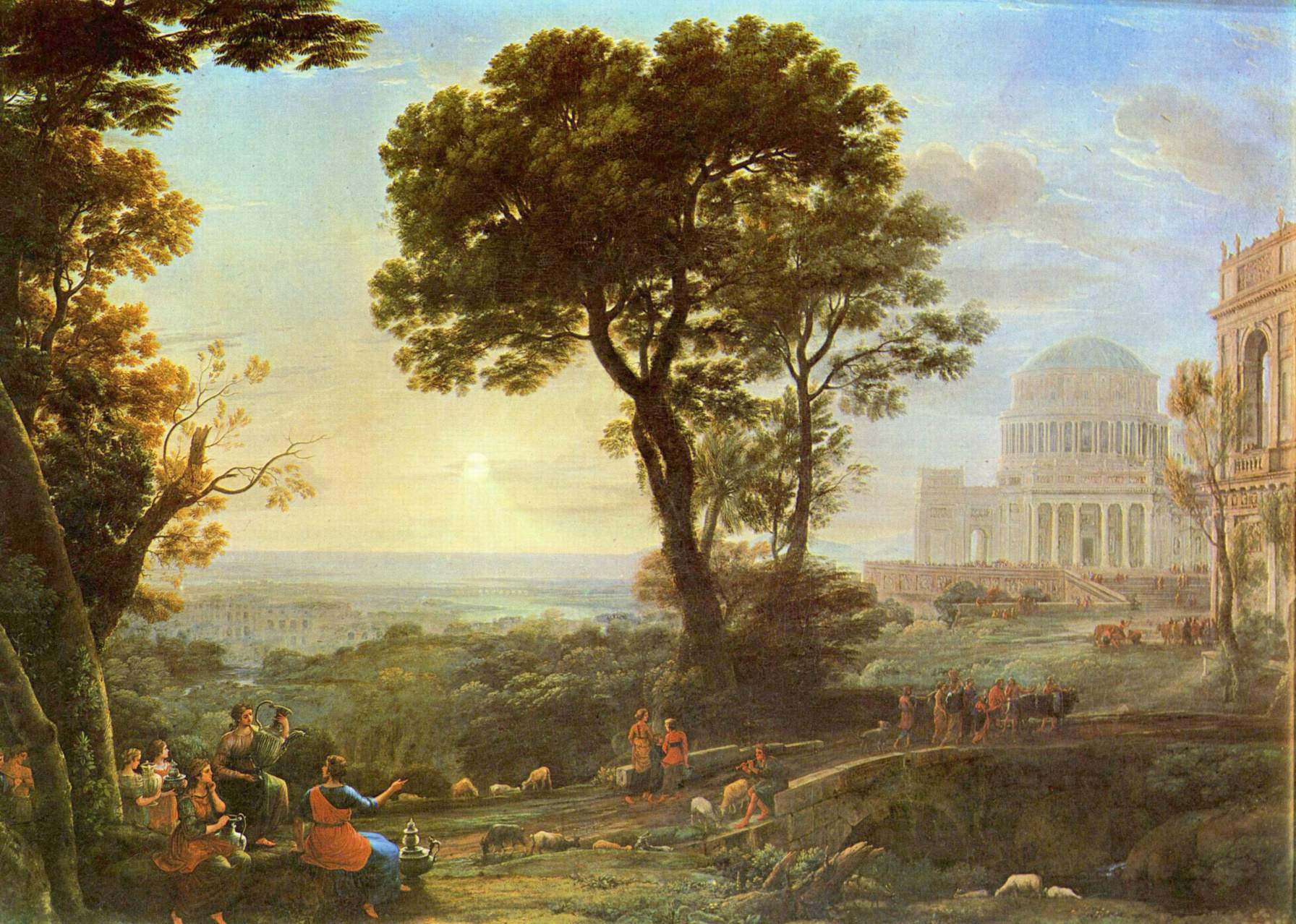View of Delphi with Sacrificial Procession by Claude Lorrain